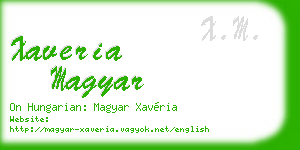 xaveria magyar business card